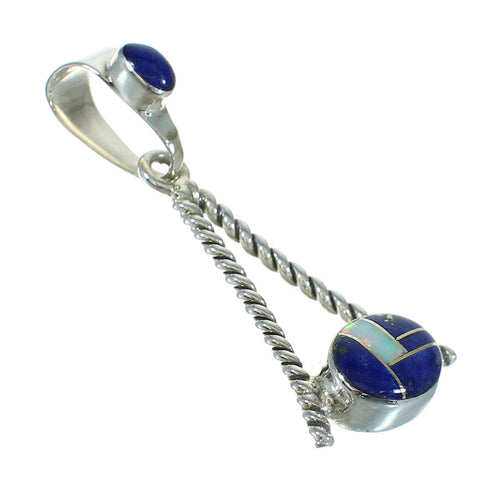Southwest Silver Lapis Opal Pendant YX70301
