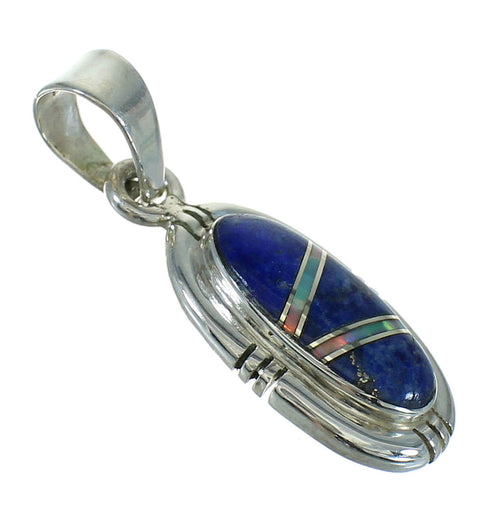 Lapis Opal And Silver Southwest Pendant YX70325