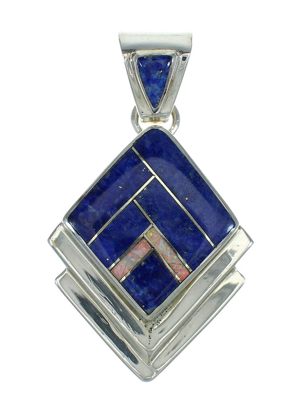 Lapis Opal And Sterling Silver Southwest Pendant YX70331