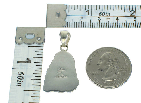 Lapis Opal And Sterling Silver Southwest Flower Pendant YX70334