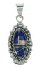 Opal Lapis And Silver Southwestern Pendant YX70347