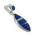 Silver Lapis And Opal Southwestern Pendant YX70369