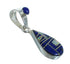 Sterling Silver Opal And Lapis Southwest Tear Drop Pendant YX70392