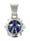 Silver Opal And Lapis Southwestern Pendant YX70397