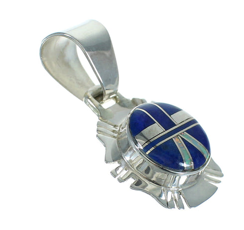 Silver Opal And Lapis Southwestern Pendant YX70397