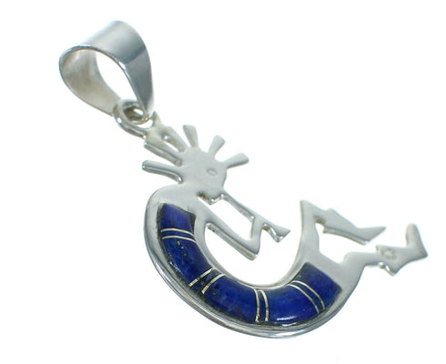 Southwestern Sterling Silver And Lapis Kokopelli Pendant YX67368