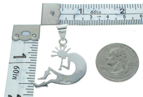 Southwestern Sterling Silver And Lapis Kokopelli Pendant YX67368