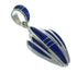 Southwestern Genuine Sterling Silver And Lapis Pendant YX67372