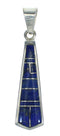 Authentic Sterling Silver And Lapis Southwest Pendant YX67382