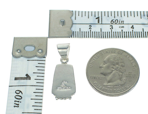 Genuine Sterling Silver And Lapis Southwestern Pendant YX67384