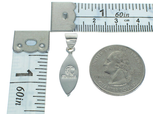 Genuine Sterling Silver And Lapis Southwest Slide Pendant YX67394