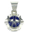Lapis Inlay And Sterling Silver Southwest Pendant YX67429