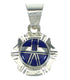 Lapis Inlay And Sterling Silver Southwest Pendant YX67429