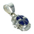 Lapis Inlay And Sterling Silver Southwest Pendant YX67429