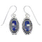 Genuine Sterling Silver Lapis And Opal Hook Dangle Earrings YX67590