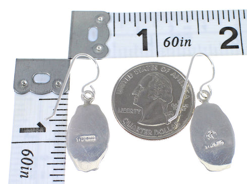 Genuine Sterling Silver Lapis And Opal Hook Dangle Earrings YX67590