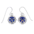 Genuine Sterling Silver Lapis And Opal Southwest Hook Dangle Earrings YX67610