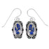 Genuine Sterling Silver Lapis And Opal Southwestern Hook Dangle Earrings YX67617