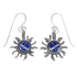 Authentic Sterling Silver Lapis And Opal Sun Hook Dangle Earrings YX67623