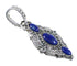 Authentic Sterling Silver And Lapis Southwest Reversible Pendant YX67299