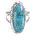 Turquoise Inlay Sterling Silver Jewelry Ring Size 5-3/4 RX94173