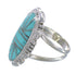 Authentic Sterling Silver Turquoise Inlay Ring Size 6-1/2 RX94188
