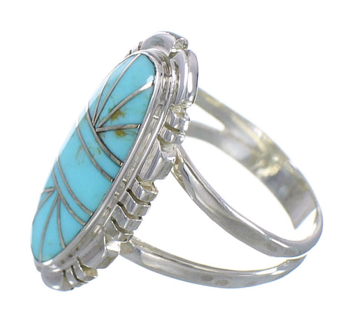 Turquoise Sterling Silver Southwest Jewelry Ring Size 4-1/2 RX94190