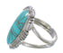 Turquoise Inlay Sterling Silver Southwest Ring Size 6-3/4 RX94206