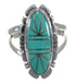 Turquoise Genuine Sterling Silver Ring Size 7-3/4 AX94272