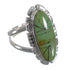 Turquoise Southwest Genuine Sterling Silver Ring Size 6-1/2 AX94274