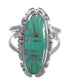 Southwest Authentic Sterling Silver Turquoise Inlay Ring Size 8-3/4 AX94284