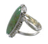Southwestern Authentic Sterling Silver Turquoise Inlay Ring Size 6-1/2 AX94285