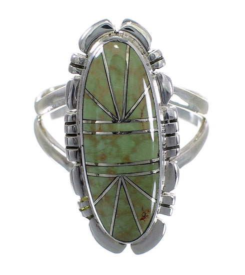 Sterling Silver Turquoise Ring Size 6-3/4 AX94289