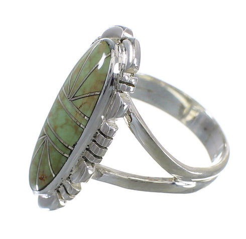 Sterling Silver Southwest Turquoise Ring Size 7-1/4 AX94290