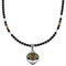 Multicolor Inlay Sterling Silver Southwest Bead Necklace Set RX94142