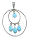 Southwestern Turquoise Genuine Sterling Silver Pendant AX94196