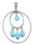 Southwestern Turquoise Genuine Sterling Silver Pendant AX94196