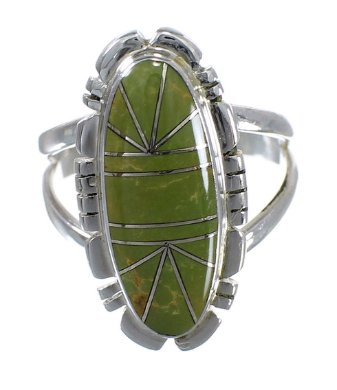 Turquoise Genuine Sterling Silver Southwestern Ring Size 5-3/4 AX94294