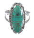 Turquoise Inlay Southwestern Silver Jewelry Ring Size 6-1/4 AX94303