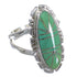 Silver Southwestern Turquoise Ring Size 5-1/4 AX94319