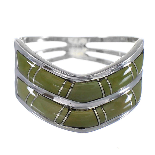 Genuine Sterling Silver Turquoise Southwest Ring Size 7 AX94322