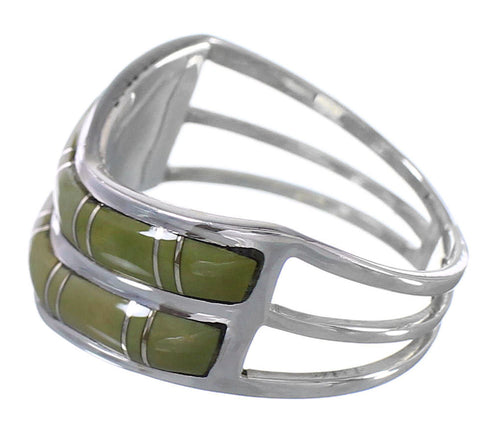 Genuine Sterling Silver Turquoise Southwest Ring Size 7 AX94322