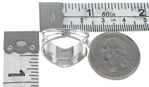 Genuine Sterling Silver Turquoise Southwest Ring Size 7 AX94322