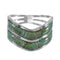 Southwestern Silver Jewelry Turquoise Ring Size 5-1/2 AX94336