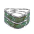 Southwestern Silver Jewelry Turquoise Ring Size 5-1/2 AX94336