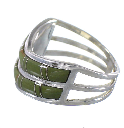 Silver Turquoise Jewelry Ring Size 5-1/2 AX94347