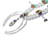 Multicolor Authentic Sterling Silver Squash Blossom Necklace Set AX94366