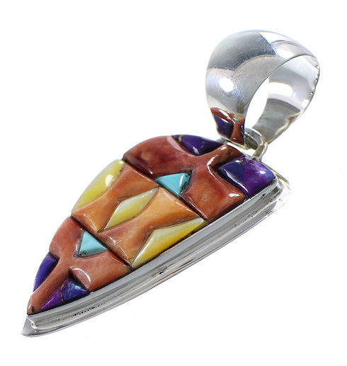 Southwestern Multicolor Silver Pendant YX94719