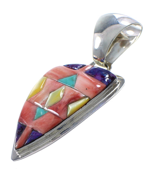 Southwest Multicolor Sterling Silver Pendant YX94721