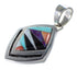 Silver Multicolor Southwestern Pendant YX95078